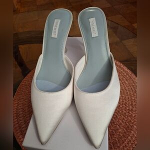 Nine West Women's White Mules